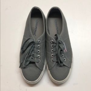 Superga Grey Platform